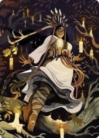 Candlegrove Witch Art Card (76/81) (76) [Art Series: Innistrad: Midnight Hunt]