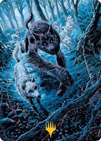 Untamed Pup Art Card (Gold-Stamped Signature) (77) [Art Series: Innistrad: Midnight Hunt]