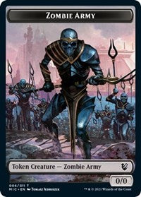 Zombie Army // Zombie (005) Double-Sided Token (6 // 5) [Commander: Innistrad: Midnight Hunt]