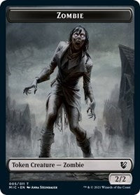 Zombie (005 MIC) // Zombie (005 MID) Double-Sided Token (5 // 5) [Commander: Innistrad: Midnight Hunt]