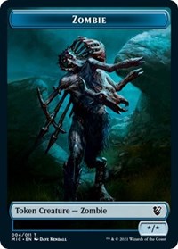 Zombie (004) // Zombie (005) Double-Sided Token (4 // 5) [Commander: Innistrad: Midnight Hunt]