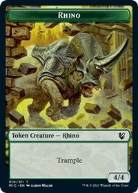Rhino // Wolf Double-Sided Token (10 // 13) [Commander: Innistrad: Midnight Hunt]