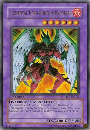 Elemental Hero Phoenix Enforcer (EOJ-EN032) - Enemy of Justice 1st Edition