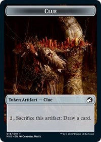 Clue // Ooze Double-Sided Token (16 // 10) [Innistrad: Midnight Hunt]