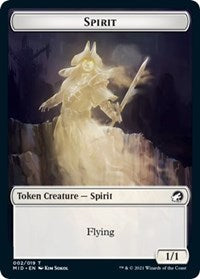 Spirit // Bat Double-Sided Token (2 // 4) [Innistrad: Midnight Hunt]