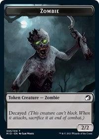 Zombie (005) // Vampire Double-Sided Token (5 // 14) [Innistrad: Midnight Hunt]