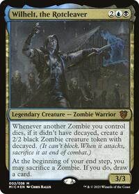 Wilhelt, the Rotcleaver (Display Commander) - Thick Stock (2) [Commander: Innistrad: Midnight Hunt]