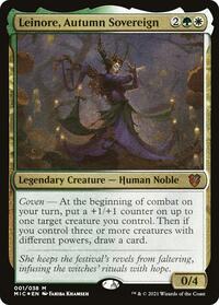 Leinore, Autumn Sovereign (Display Commander) - Thick Stock (1) [Commander: Innistrad: Midnight Hunt]