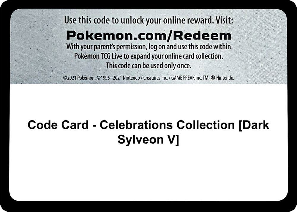 Code Card - Celebrations Collection [Dark Sylveon V] [Celebrations]