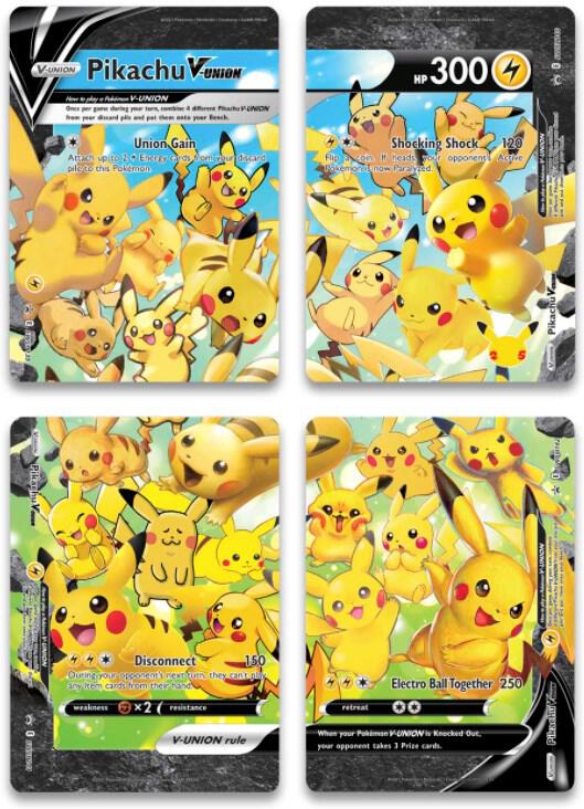 Pikachu V-Union [Set of 4] [SWSH: Sword & Shield Promo Cards]