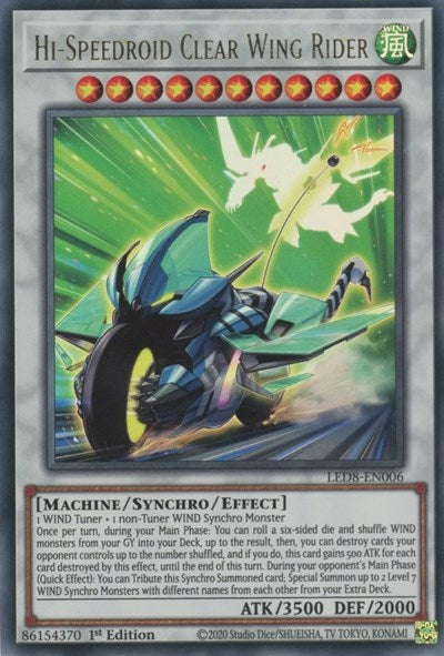 Hi-Speedroid Clear Wing Rider (LED8-EN006) [Legendary Duelists: Synchro Storm]