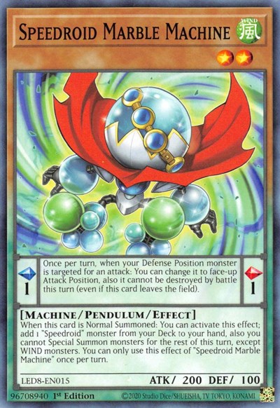 Speedroid Marble Machine (LED8-EN015) [Legendary Duelists: Synchro Storm]