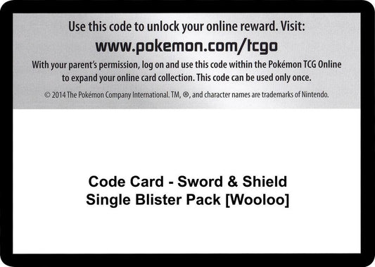 Code Card - Sword & Shield Single Blister Pack [Wooloo] [SWSH01: Sword & Shield Base Set]