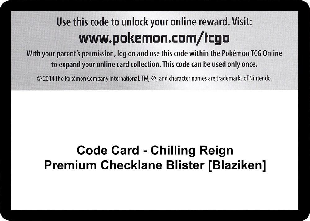 Code Card - Chilling Reign Premium Checklane Blister [Blaziken] [SWSH06: Chilling Reign]