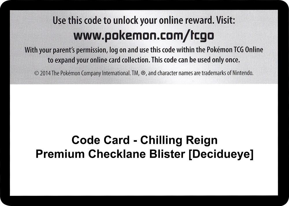 Code Card - Chilling Reign Premium Checklane Blister [Decidueye] [SWSH06: Chilling Reign]