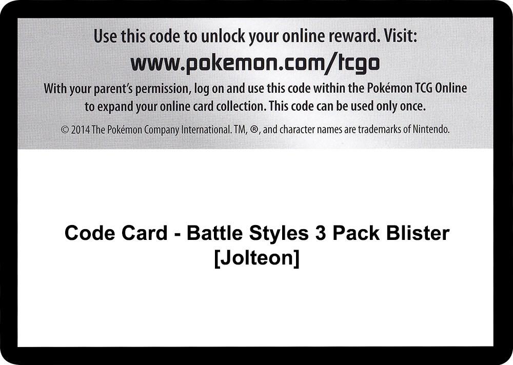 Code Card - Battle Styles 3 Pack Blister [Jolteon] [SWSH05: Battle Styles]