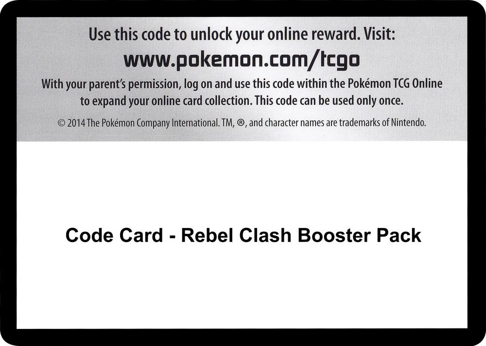 Code Card - Rebel Clash Booster Pack [SWSH02: Rebel Clash]