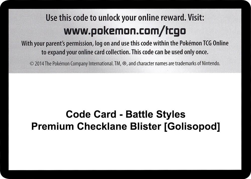 Code Card - Battle Styles Premium Checklane Blister [Golisopod] [SWSH05: Battle Styles]