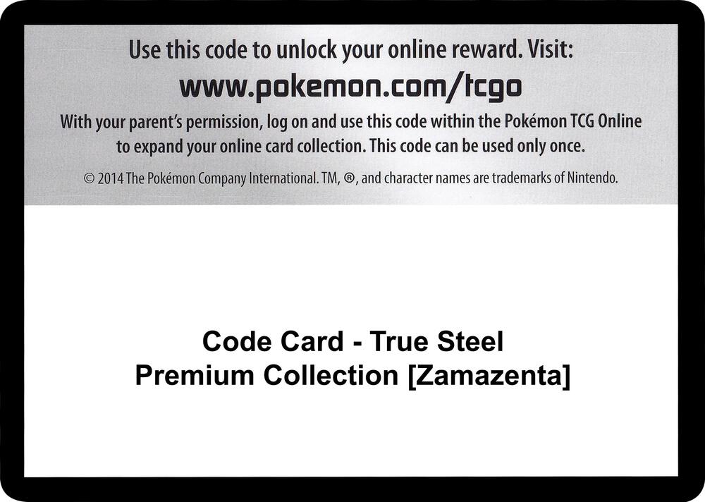Code Card - True Steel Premium Collection [Zamazenta] [SWSH03: Darkness Ablaze]