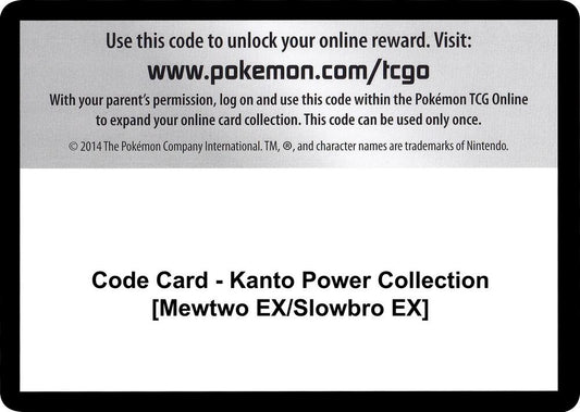 Code Card - Kanto Power Collection [Mewtwo EX/Slowbro EX] [XY - Evolutions]