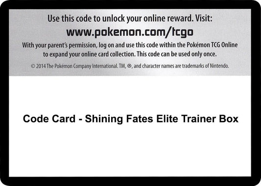 Code Card - Shining Fates Elite Trainer Box [Shining Fates]