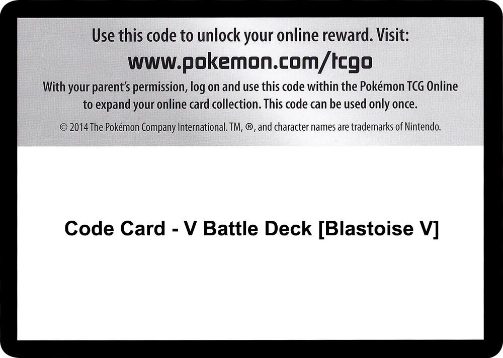 Code Card - V Battle Deck [Blastoise V] [Miscellaneous Cards & Products]