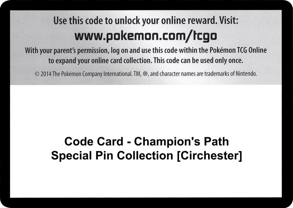 Code Card - Champion's Path Special Pin Collection [Circhester] [Champion's Path]