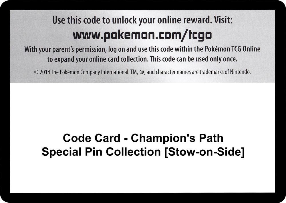 Code Card - Champion's Path Special Pin Collection [Stow-on-Side] [Champion's Path]