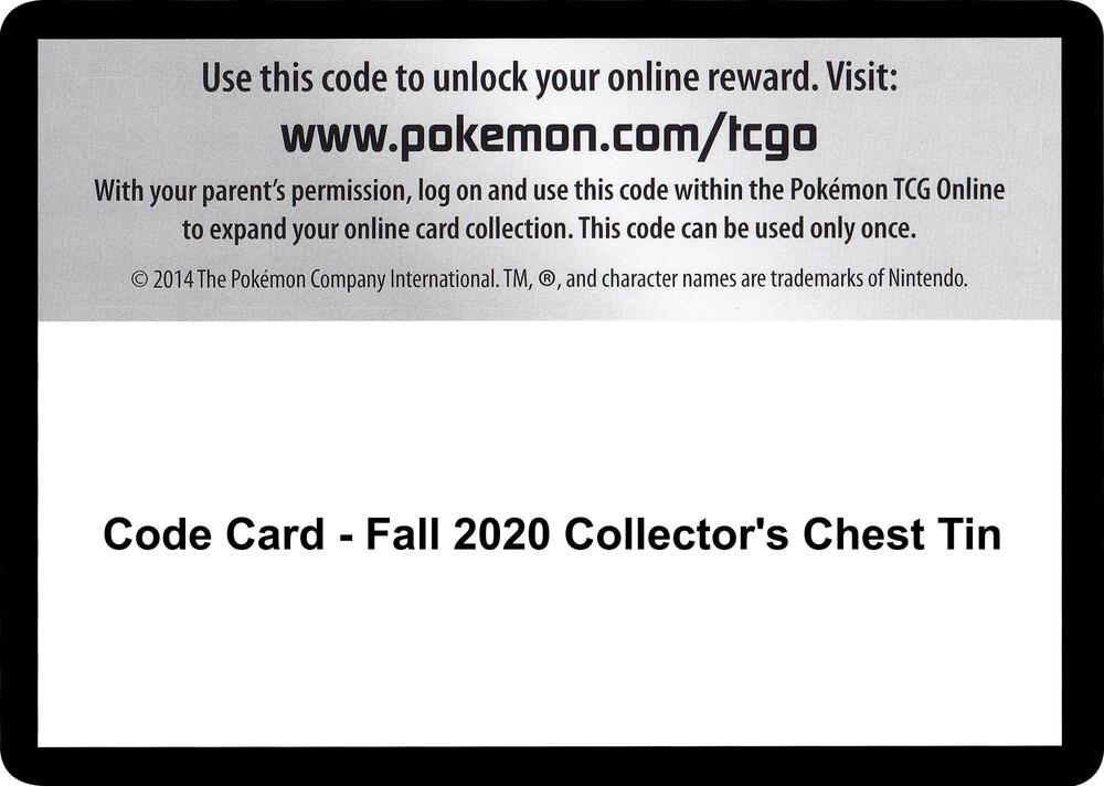 Code Card - Fall 2020 Collector's Chest Tin [SWSH04: Vivid Voltage]
