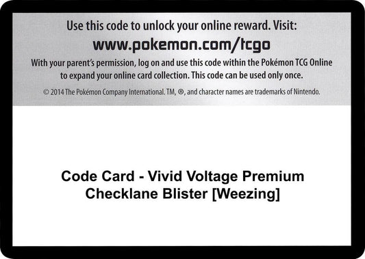 Code Card - Vivid Voltage Premium Checklane Blister [Weezing] [SWSH04: Vivid Voltage]