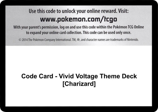 Code Card - Vivid Voltage Theme Deck [Charizard] [SWSH04: Vivid Voltage]