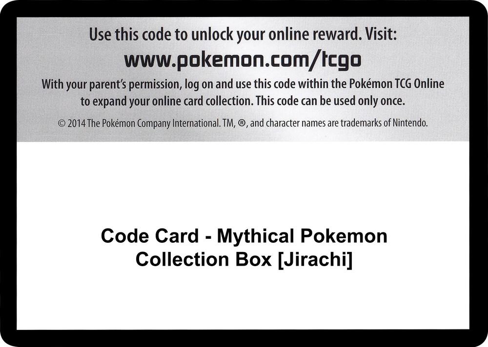 Code Card - Mythical Pokemon Collection Box [Jirachi] [Generations]
