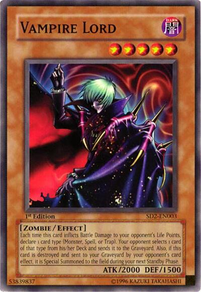 Vampire Lord (SD2-EN003) [Structure Deck: Zombie Madness]