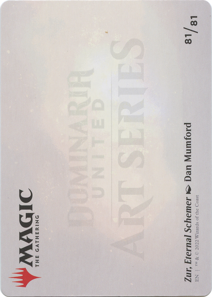 Zur, Eternal Schemer // Zur, Eternal Schemer (ADMU-081) - Dominaria United Art Series (Borderless) Foil