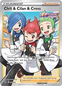 Chili & Cilan & Cress (Full Art) (258/264) [SWSH08: Fusion Strike]