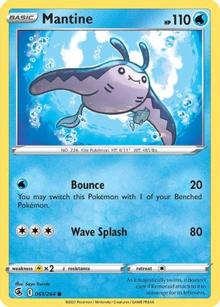 Mantine 061/264  SWSH08 Fusion Strike - Common