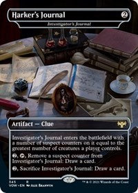 Harker's Journal - Investigator's Journal (345) [Innistrad: Crimson Vow]
