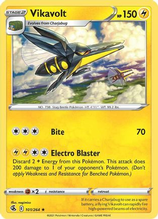 Vikavolt 101/264  SWSH08 Fusion Strike - Rare