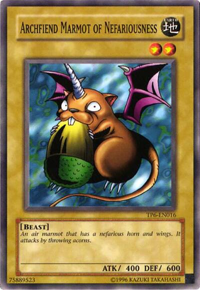 Archfiend Marmot of Nefariousness (TP6-EN016) [Tournament Pack 6]