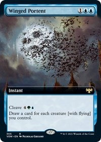 Winged Portent (Extended Art) (365) [Innistrad: Crimson Vow]