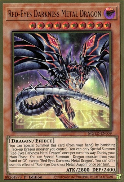 Red-Eyes Darkness Metal Dragon (Alternate Art) (MGED-EN009) [Maximum Gold: El Dorado]