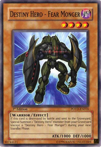 Destiny Hero - Fear Monger (POTD-EN016) [Power of the Duelist]