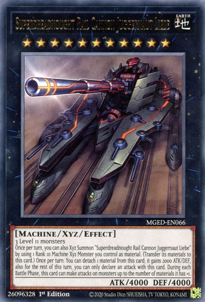 Superdreadnought Rail Cannon Juggernaut Liebe (MGED-EN066) [Maximum Gold: El Dorado]