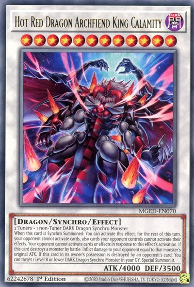 Hot Red Dragon Archfiend King Calamity (MGED-EN070) [Maximum Gold: El Dorado]