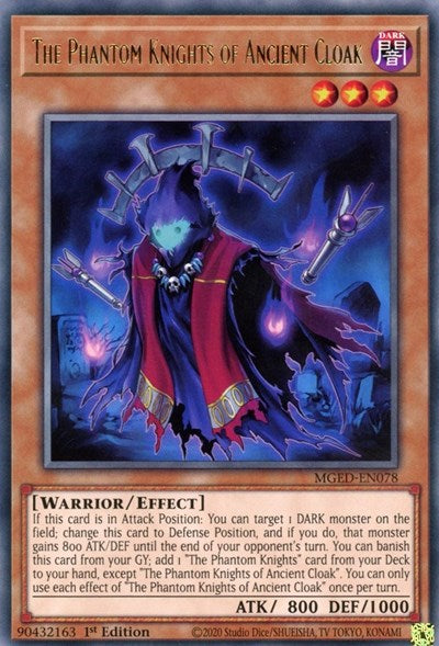 The Phantom Knights of Ancient Cloak (MGED-EN078) [Maximum Gold: El Dorado]