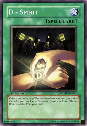 D - Spirit (POTD-EN041) - Power of the Duelist 1st Edition