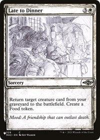 Late to Dinner (Showcase) (329/303) [The List Reprints]