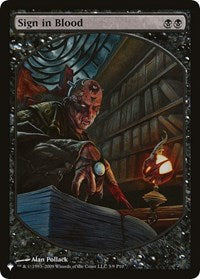 Sign in Blood (P10) (9-Mar) [The List Reprints]