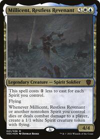 Millicent, Restless Revenant (Display Commander) - Thick Stock (1) [Commander: Innistrad: Crimson Vow]