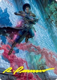 Kaya, Geist Hunter Art Card (Gold-Stamped Signature) (3) [Art Series: Innistrad: Crimson Vow]